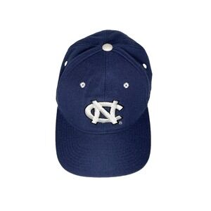 UNC Tar Heels Hat Navy Blue White Interlocking NC Logo Baseball Cap Mens